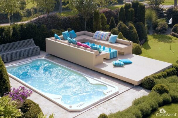 Zwembad afdekken met een zwevend terras