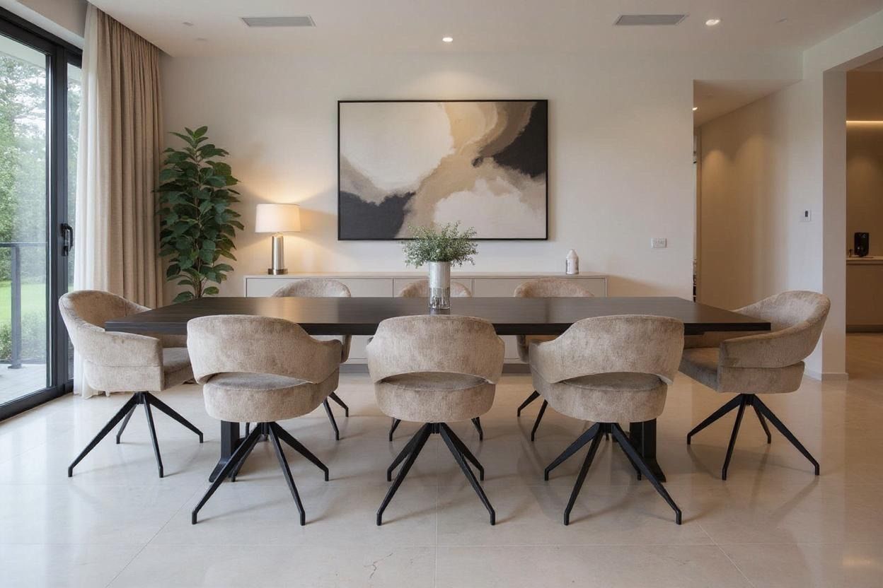 Comfortabele design eetkamerstoelen voor stijlvol en ontspannen tafelen