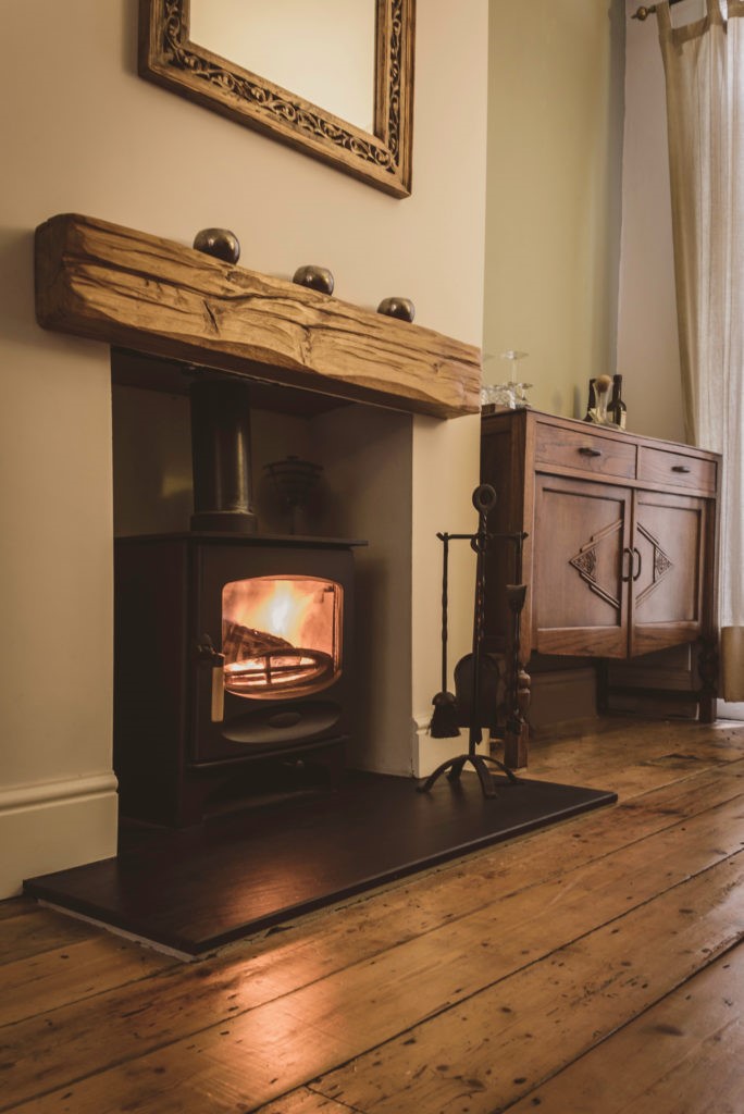 houtkachel weggewerkt 